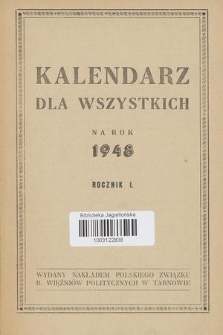 Kalendarz dla Wszystkich na Rok 1948