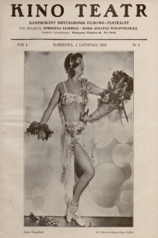 Kino Teatr : ilustrowany dwutygodnik filmowo-teatralny. 1928, nr 3