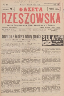 Gazeta Rzeszowska : organ Bezpartyjnego Bloku Współpracy z Rządem. 1933, Nr 22