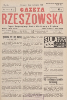Gazeta Rzeszowska : organ Bezpartyjnego Bloku Współpracy z Rządem. 1933, Nr 32