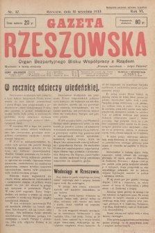 Gazeta Rzeszowska : organ Bezpartyjnego Bloku Współpracy z Rządem. 1933, Nr 37