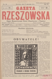 Gazeta Rzeszowska : organ Bezpartyjnego Bloku Współpracy z Rządem. 1933, Nr 38