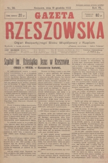 Gazeta Rzeszowska : organ Bezpartyjnego Bloku Współpracy z Rządem. 1933, Nr 50