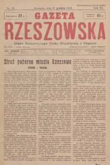 Gazeta Rzeszowska : organ Bezpartyjnego Bloku Współpracy z Rządem. 1933, Nr 51