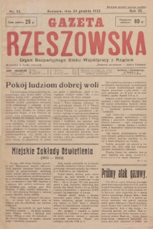 Gazeta Rzeszowska : organ Bezpartyjnego Bloku Współpracy z Rządem. 1933, Nr 52