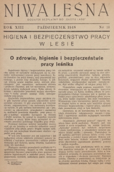 Niwa Leśna : dodatek bezpłatny do „Głosu Lasu”. R.13, 1948, Nr 10