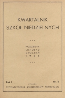 Kwartalnik Szkół Niedzielnych. R.1, 1936, Nr 2