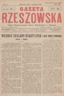 Gazeta Rzeszowska : organ Bezpartyjnego Bloku Współpracy z Rządem. 1934, Nr 2