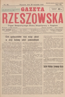 Gazeta Rzeszowska : organ Bezpartyjnego Bloku Współpracy z Rządem. 1934, Nr 40