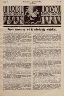 W Kręgu Wodzów : organ Głównej Kwatery Harcerzy. R.2, 1934, nr 10 (20 listopada)