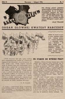 W Kręgu Wodzów : organ Głównej Kwatery Harcerzy. R.4, 1936, nr 9