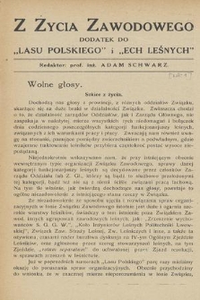 Z Życia Zawodowego : dodatek do „Lasu Polskiego” i „Ech Leśnych”. 1926, [nr 1]