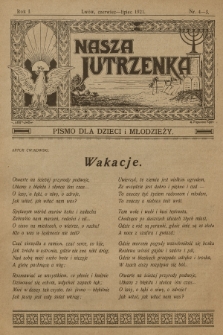 Nasza Jutrzenka : pismo dla dzieci i młodzieży. R.1, 1921, Nr 1922