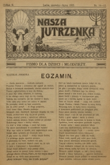 Nasza Jutrzenka : pismo dla dzieci i młodzieży. R.2, 1922, Nr 14-15