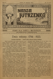Nasza Jutrzenka : pismo dla dzieci i młodzieży. R.2, 1923, Nr 19-20