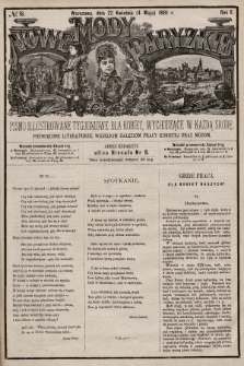 Nowe Mody Paryzkie : pismo illustrowane tygodniowe dla kobiet, wychodzące w każdą środę, poświęcone literaturze, wszelkim gałęziom pracy kobiet oraz modom. R.2 (1881), nr 18