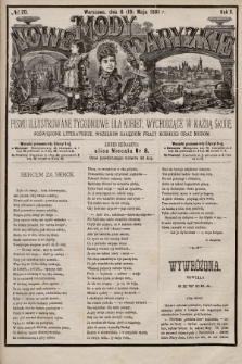 Nowe Mody Paryzkie : pismo illustrowane tygodniowe dla kobiet, wychodzące w każdą środę, poświęcone literaturze, wszelkim gałęziom pracy kobiet oraz modom. R.2 (1881), nr 20