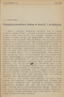 Las Polski : organ Związku Leśników Polskich. R. 2, 1922, nr 2
