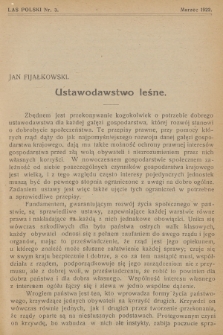 Las Polski : organ Związku Leśników Polskich. R. 2, 1922, nr 3