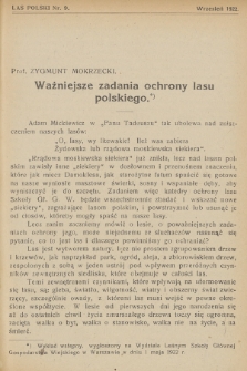 Las Polski : organ Związku Leśników Polskich. R. 2, 1922, nr 9