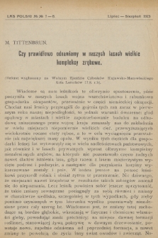 Las Polski : organ Związku Leśników Polskich. R. 3, 1923, nr 7/8