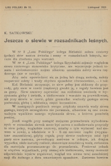 Las Polski : organ Związku Leśników Polskich. R. 3, 1923, nr 11