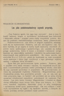 Las Polski : organ Związku Zawodowego Leśników w Rzeczypospolitej Polskiej. R. 4, 1924, nr 8