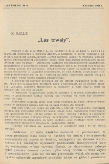 Las Polski : organ Związku Zawodowego Leśników w Rzeczypospolitej Polskiej. R. 5, 1925, nr 4