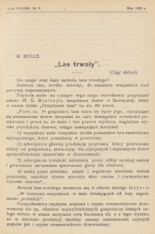 Las Polski : organ Związku Zawodowego Leśników w Rzeczypospolitej Polskiej. R. 5, 1925, nr 5