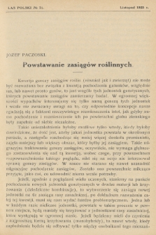 Las Polski : organ Związku Zawodowego Leśników w Rzeczypospolitej Polskiej. R. 5, 1925, nr 11