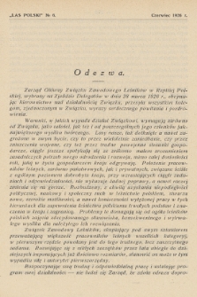 Las Polski : organ Związku Zawodowego Leśników w Rzeczypospolitej Polskiej. R. 6, 1926, nr 6