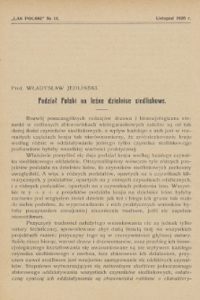 Las Polski : organ Związku Zawodowego Leśników w Rzeczypospolitej Polskiej. R. 6, 1926, nr 11