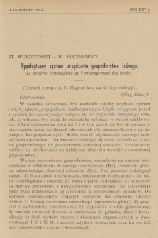 Las Polski : organ Związku Zawodowego Leśników w Rzeczypospolitej Polskiej. R. 7, 1927, nr 5