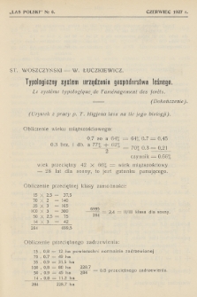 Las Polski : organ Związku Zawodowego Leśników w Rzeczypospolitej Polskiej. R. 7, 1927, nr 6