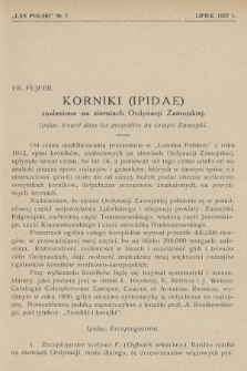 Las Polski : organ Związku Zawodowego Leśników w Rzeczypospolitej Polskiej. R. 7, 1927, nr 7