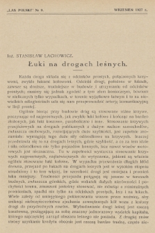 Las Polski : organ Związku Zawodowego Leśników w Rzeczypospolitej Polskiej. R. 7, 1927, nr 9