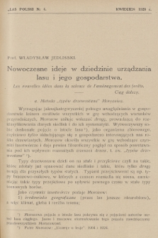 Las Polski : organ Związku Zawodowego Leśników w Rzeczypospolitej Polskiej. R. 8, 1928, nr 4