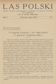 Las Polski : organ Związku Zawodowego Leśników w Rzeczypospolitej Polskiej. R. 10, 1930, nr 7