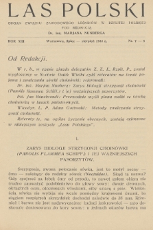 Las Polski : organ Związku Zawodowego Leśników w Rzplitej Polskiej. R. 13, 1933, nr 7