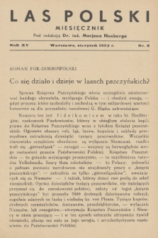 Las Polski : organ Związku Leśników w Rzplitej Polskiej. R. 15, 1935, nr 8