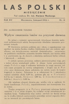 Las Polski : organ Związku Leśników w Rzplitej Polskiej. R. 15, 1935, nr 11