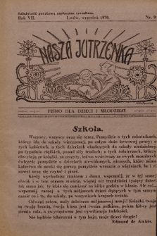 Nasza Jutrzenka : pismo dla dzieci i młodzieży. R.7, 1930, Nr 9
