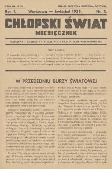 Chłopski Świat. R. 1, 1939, Nr 3