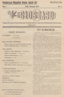 Głos Lasu : organ Związku Zawodowego Pracowników Leśnych i Przemysłu Drzewnego. R.1, 1945, Nr 6