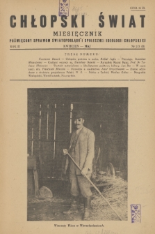 Chłopski Świat : miesięcznik poświęcony sprawom światopoglądu i społecznej ideologii chlopskiej. R. 2, 1946, Nr 2-3 (8)