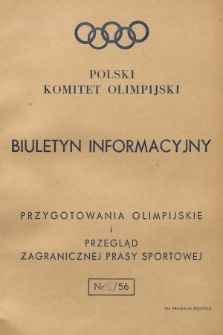 Biuletyn Informacyjny : przegląd zagranicznej prasy sportowej. 1956, nr 6