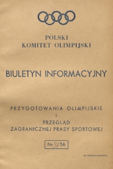 Biuletyn Informacyjny : przegląd zagranicznej prasy sportowej. 1956, nr 10