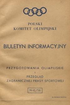 Biuletyn Informacyjny : przegląd zagranicznej prasy sportowej. 1956, nr 16