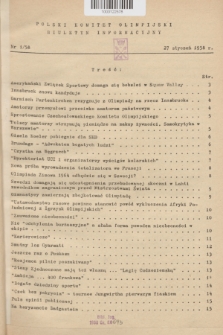 Biuletyn Informacyjny. 1958, nr 1