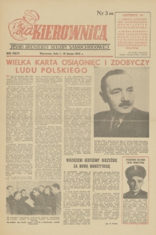 Za Kierownicą : pismo żołnierzy służby samochodowej. R. 5, 1952, nr 3